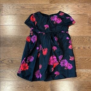 GAP Kids Casual Dress - Black with Red and Purple Floral